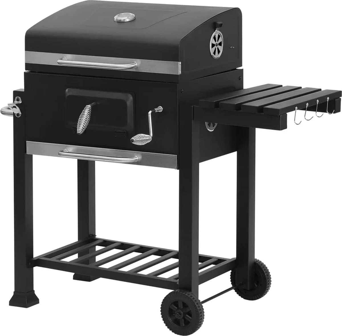 BukkitBow - Houtskoolbarbecue - BBQ van Staal - 2 Grillroosters - 113x45.5x100 cm - Verplaatsbaar — afbeelding 1