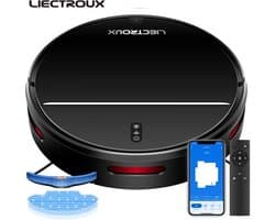 LIECTROUX® Model M7S PRO Robot Stofzuiger, Droog en Nat Dweilen Combo, Smart Mapping, WiFi App, 4KPa Zuigkracht, Borstelloze Motor, Werkt met Alexa en Google Assistant, Ideaal voor Huisdierhaar, Tapijt, Harde Vloer