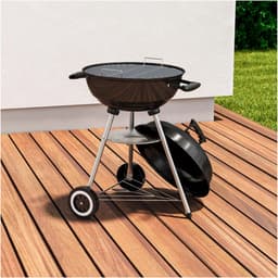 Houtskoolbarbecue - Kogelbarbecue - Ronde Barbecue - Op Wielen - BBQ - 45 x 83 centimeter - Metaal - Zwart — thumbnail 4
