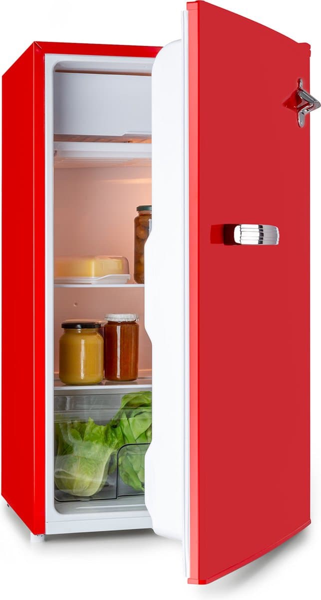 Klarstein Koelkast Beercracker 91 Liter - Drankkoeler Drankenkoelkast - voor Hotelkamer voor Kantoor - LED - Compact Koelkast Vrijstaande Koelkast Kleine Koelkast Fridge - Mini Fridge — afbeelding 1