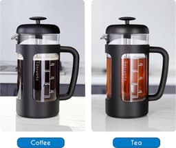 Franse pers 1000ml - Koffie Thee Maker met Hittebestendig borosilicaat Glas — thumbnail 2