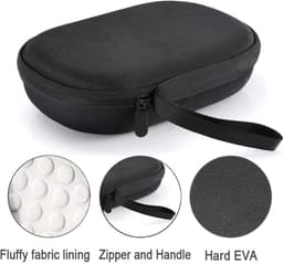 Harde koffer Geschikt voor Bose QuietComfort 35 (serie II), QC35, QC25, QC15 draadloze hoofdtelefoonaccessoires. Reistas voor opbergruimte - Zwart — thumbnail 4
