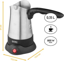 TZS First Austria Turkse Koffiemachine - Turkse Koffieapparaat - 300ml - Turkish Coffee Maker - 800W - RVS — thumbnail 2