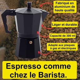 Moka-koffiezetter(niet voor inductie!) - Traditionele Italiaanse Koffiebereiding (1 tot 6 kopjes, 300 ml) / Cafetière Moka - Préparation Traditionnelle du Café Italien (1 à 6 tasses, 300 ml) — thumbnail 4