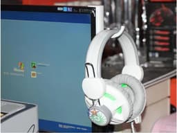 Koptelefoon Houder | Headset Houder | Standaard | Monitor Houder | Zelfklevend | WIT — thumbnail 2