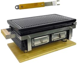 Buitenkado Hibachi Tafelgrill - compacte buitenbarbecue - rechthoekig - Keramische Japanese tafelgrill - houtskool - 2 t/m 6 personen — thumbnail 1