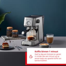 Solis Barista Perfetta Plus 1170 V2 Pistonmachine - Heerlijke Koffie Binnen 1 Minuut - Compacte en Hoogwaardige Espressomachine - Melkschuimsysteem - Zilver — thumbnail 2