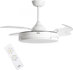 JATA JVTE4240 plafondventilator met verlichting - inklapbare bladen - tot 20m2 - 3 lichtinstellingen - 6 snelheden - afstandsbediening — thumbnail 1