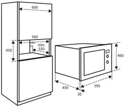 Inventum IMC6132F - Inbouw combi-oven - Hetelucht - Magnetron - Grill - 32 liter - 45 cm hoog - Tot 220 graden - RVS/Zwart — thumbnail 6