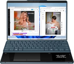 "Lenovo Yoga Book 9 13IMU9 Intel Core Ultra 7 155U Hybride (2-in-1) 33,8 cm (13.3"") Touchscreen 2.8K 32 GB LPDDR5x-SDRAM 1 TB SSD Wi-Fi 6E (802.11ax) Windows 11 Home Engels Blauwgroen" — thumbnail 4