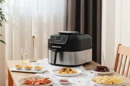 Swiss Pro+ Air Fryer & Air Grill - 6L - Zilver/Zwart - 1760W — thumbnail 6