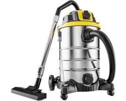 Monzana Stofzuiger Nat en Droog - 2200W Bewegingsradius 9M 30L - Zilver