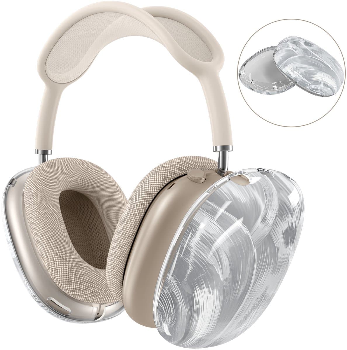 MMOBIEL Beschermhoes voor AirPods Max Hoofdtelefoons – Zachte TPU Oorschelpen Beschermhoes – Anti-Kras Beschermende Cover – Glitter — afbeelding 1