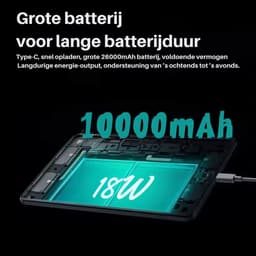 Mookes Pad 8 Pro Tablet 10.1 inch Android Global Snapdragon 8gen2 12GB 512GB10000 mah 5G Dual SIM WIFI HD Volledig Scherm - Blue — thumbnail 2