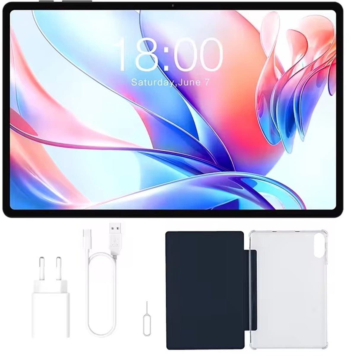Teclast P50AI Android Tablet 11 inch 90Hz scherm AllWinner A733-AI octa-core (6GB + 10GB) Max. 16GB RAM 128GB LPDDR5 Wifi-6 7000mAh batterij AI tablet PC - Tablet With Case — afbeelding 1
