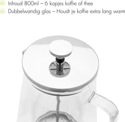 Leopold Vienna - French Press cafetière Dubbelwandig Otto 800 ml (6 kopjes) — thumbnail 3