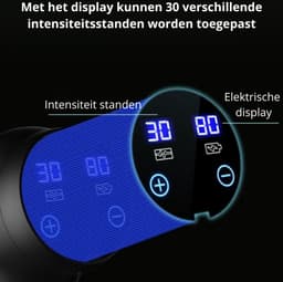 Massage Gun Professioneel – 30 Snelheden – 6 Opzetstukken – Stil – Diepe Weefselmassage – LED Display – USB Oplaadbaar – Triggerpoint – Voor Rug, Nek, Benen – Inclusief Opbergcase — thumbnail 3