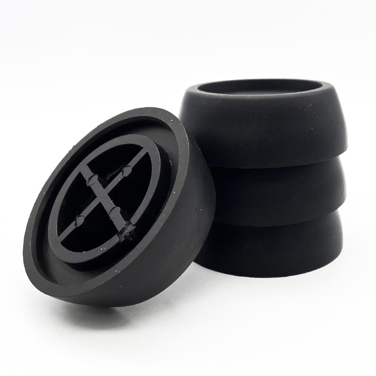 Trillingsdempers Wasmachine - 4 stuks Wasmachine schokdempers - Voetdemper - Geluidsisolator - Extra dikke schokdemper - Voor wasmachine - Droger - Rubberen voetjes (4 stuks - Zwart) — afbeelding 1