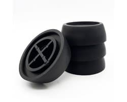 Trillingsdempers Wasmachine - 4 stuks Wasmachine schokdempers - Voetdemper - Geluidsisolator - Extra dikke schokdemper - Voor wasmachine - Droger - Rubberen voetjes (4 stuks - Zwart)