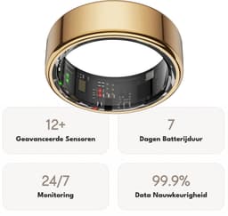 Focus® S1 Smart Ring - Rose gold - Maat 9 - Hartslag - Menstruatiecyclus - Slaap Monitor - Slimme Ring - Sport Prestatie - Stappenteller -IP68 Waterdicht - O2 Meting - Dames - Heren - Wearables - Oplaad Case - beschermring — thumbnail 3