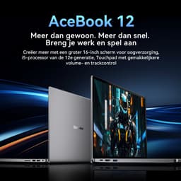 Blackview AceBook 12 Laptop - Intel Core i5-12450H - 16 inch FHD - 16GB DDR4 - 512GB SSD /2 TB - WiFi 6 - Window 11 Pro Notebook - UHD Graphics - Grijs — thumbnail 2