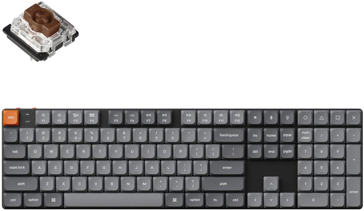 Keychron K5 Max QMK/VIA mechanical toetsenbord brown switch — afbeelding 1