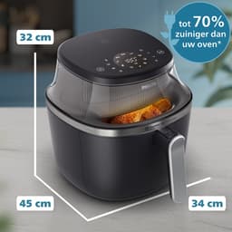 Philips 3000 Series Airfryer - NA341/00 - Kijkvenster - RapidAir Plus - 7.2L - Tot 6 Personen - Zwart — thumbnail 11