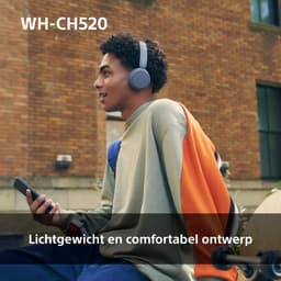 Sony WH-CH520 draadloze bluetooth-koptelefoon – tot 50 uur batterijduur met snellaadfunctie， on-ear stijl – roze — thumbnail 5