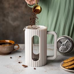 ZUIGER KOFFIE-/THEEZETAPPARAAT 1000 ml KLAUSBERG KB-7753 WIT — thumbnail 2