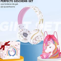 StayPowered Kinderheadset - Schattige Dinosaurusontwerp voor Comfortabel Luisterplezier! - Geïntegreerde Microfoon - Inclusief Geschenkdoos - Uitgebreide Volumecontrole - Schattig Cartoondesign - Wit - Levering Sneller dan Aangegeven! — thumbnail 3