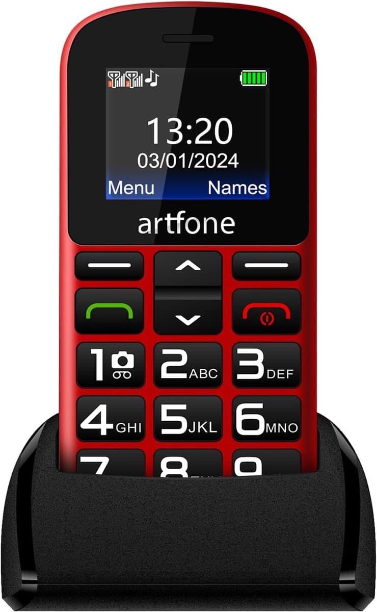 Senioren Mobiele Telefoon 4g - Senioren GSM -Rood — afbeelding 1