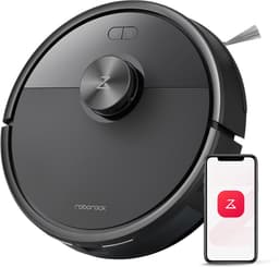 Roborock Q7 M5–Robotstofzuiger met dweilfunctie–10000 Pa sterke zuigkracht–Dubbel antiklitsysteem– 150 min gebruiksduur– LiDAR-navigatie–Stofzuigerrobot voor tapijt– Dierenharen–Zwart–Q5 PRO Upgrade — thumbnail 1