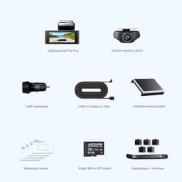 AZDome M770 Pro 2CH 4K Wifi Gps dashcam voor auto - 4K + FullHD resolutie - Night vision - Parkeerbeveiliging - 64gb Micro SD kaart - 3,0 inch LCD scherm - 170 + 140 graden kijkhoek - Nachtzicht — thumbnail 9