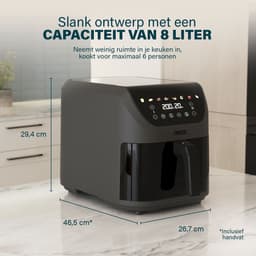 Princess 182476 8L SlimFry Airfryer - 8 L capaciteit - 2000 W - Touchscreen - 8 voorgeprogammeerde instellingen — thumbnail 12