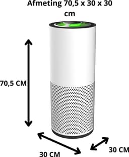 Cityline Luchtreiniger Ultra - Luxe Metalen behuizing - tot 55 m² - 460 m³ CADR - Geavanceerd 4 laags HEPA filter - Auto modus & Luchtkwaliteit sensor - LED display - Wifi functionaliteit - Slaapstand - Timer — thumbnail 7