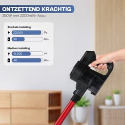 Tjilla S100 Steelstofzuiger in hoogte verstelbaar Extra krachtig - 30 Dagen gratis uittesten - Extreem goed met dierenharen - Automatische oplader - Zonder Zak - 3-in-1 Steelstofzuiger en Kruimeldief — thumbnail 4