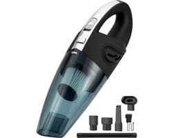 Turbo-7 Kruimelzuiger Snoerloos - Handstofzuiger - Zwart / Grijs - Incl. opzetstukken