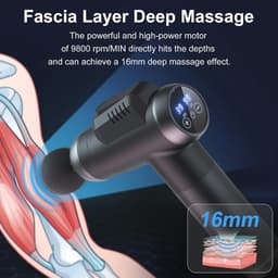 Massagepistool voor diepe weefselmassage met 99 snelheden en LCD-touchscreen — thumbnail 3