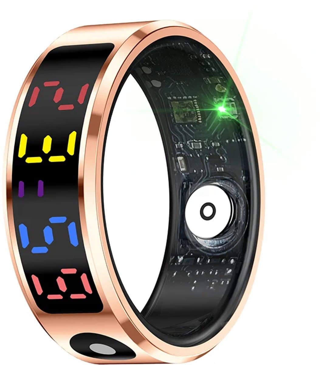WizBay Premium Select® Smart Ring Color LED Rosé Goud - Maat 10 - Hartslag Slaap Zuurstof - Gesture - Multi Sport Modi — afbeelding 1