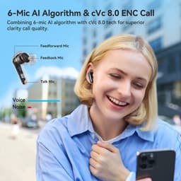 Earfun AirPods Pro 4 - Air Pro 4 - oplaadcase met snellader - USB-C - instelbare Noisecancelling - 6 microfoons - cVc 9.0 technologied - 52 uur gebruikstijd met case - pauzeert automatisch muziek bij uitdoen — thumbnail 3