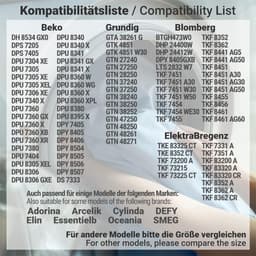 10 stuks Wasdroger filter - Spons filter - 2964840200 2964840100 - Filter Droger accessoires - Geschikt voor Beko/Grundig/Blomberg droger filter droger — thumbnail 5