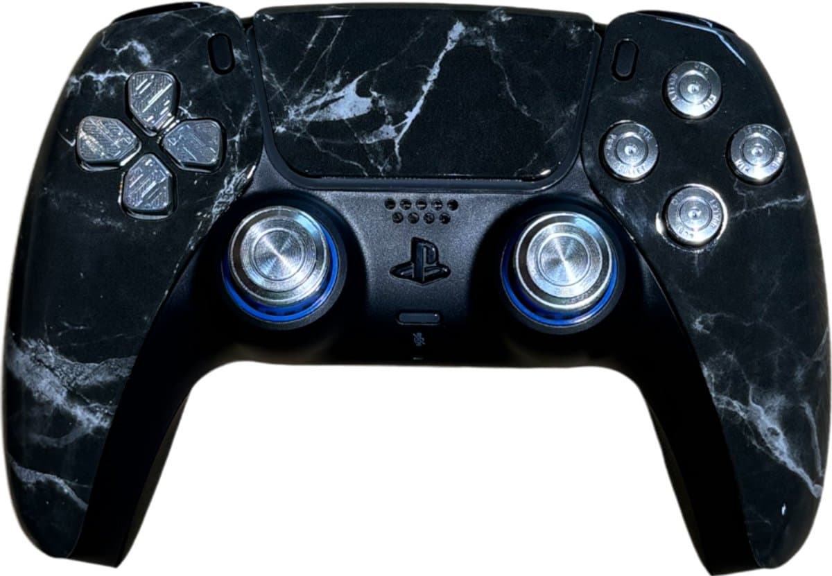 Clever Silver Marble Custom Controller (PS5 compatibel) — afbeelding 1