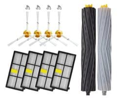 BukkitBow - Accessoireset Geschikt voor iRobot Roomba 800 & 900 Serie - 2 Afzuigrollen, 4 Filters, 4 Zijborstels - Compatibel met 850, 860, 870, 880, 890, 980, 990 - 10 Delige Set