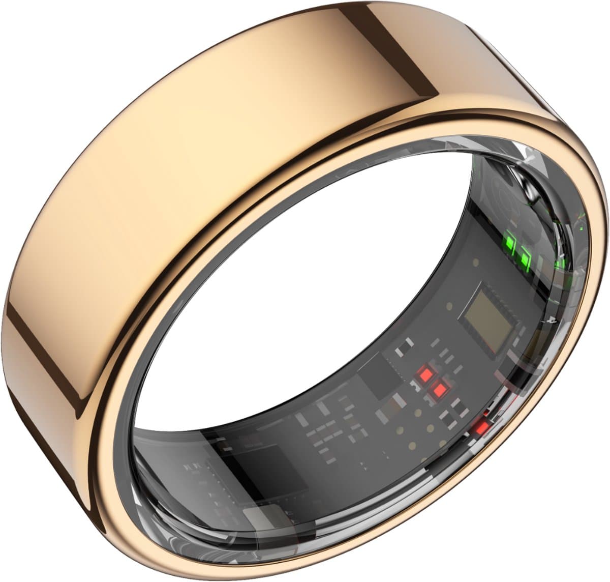 Focus® S1 Smart Ring - Rose gold - Maat 9 - Hartslag - Menstruatiecyclus - Slaap Monitor - Slimme Ring - Sport Prestatie - Stappenteller -IP68 Waterdicht - O2 Meting - Dames - Heren - Wearables - Oplaad Case - beschermring — afbeelding 1