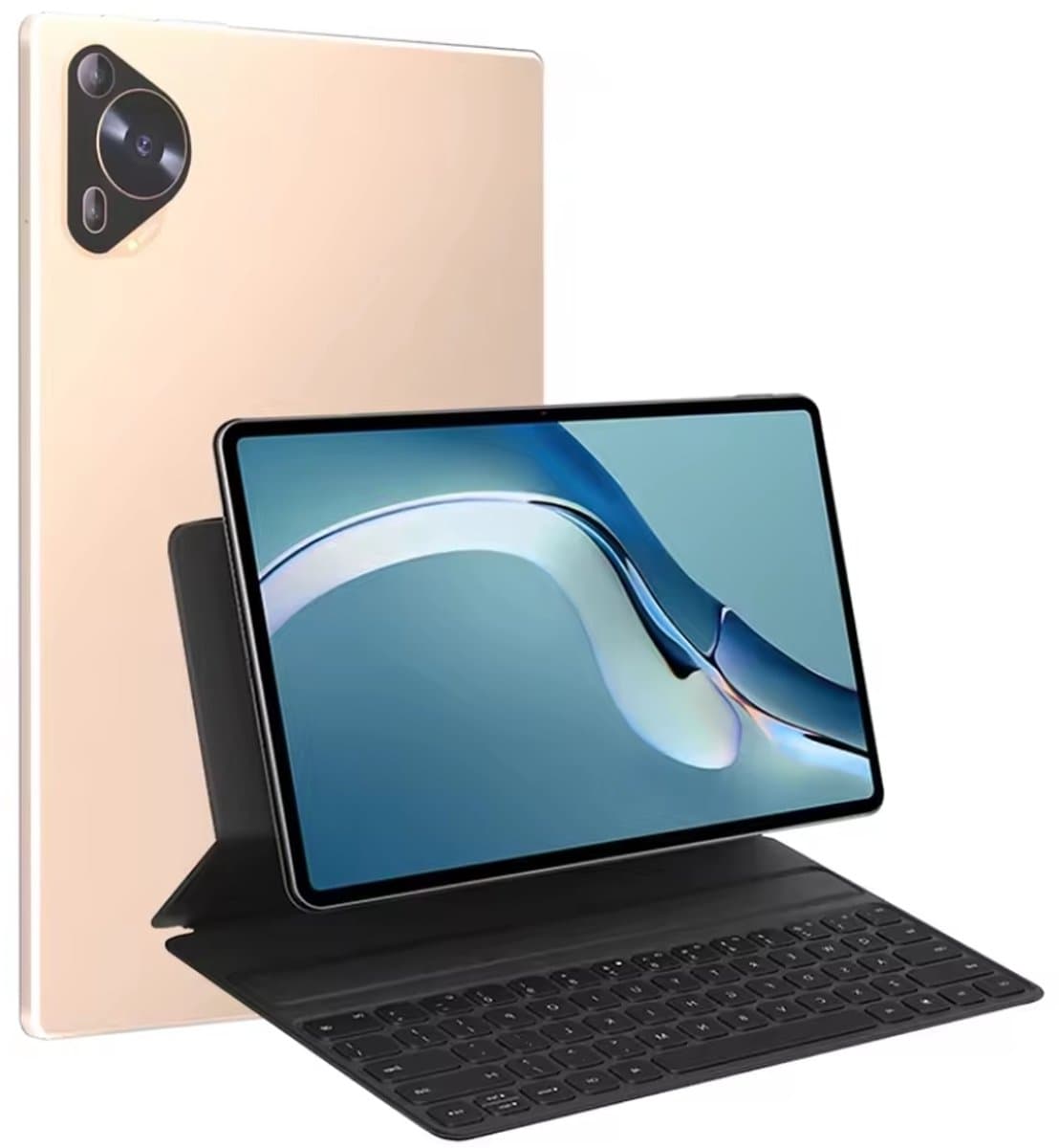 Pad 9 Pro 10.1 Inch 2K Volledig Scherm 16GB+1024GB Snapdragon 8 Gen2 Android 24mp + 48Mp High-Performance Tablet - Goudkleurig + Toetsenbord — afbeelding 1