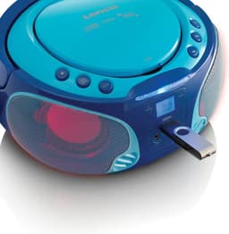 Lenco SCD-650BU - Draagbare cd speler en kinderradio met karaokemicrofoon, USB, FM-radio en disco lichteffecten - Blauw — thumbnail 5