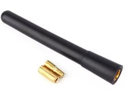 Scoby - Korte Auto Antenne - Aluminium Antenne in Carbonlook - Car Antenna - Geschikt voor Universele Montage - 10CM - Zwart