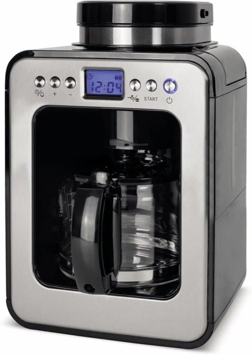 Compact Koffiezetapparaat met Maalwerk voor 4 Kopjes - Ruimtebesparend en Eenvoudig in Gebruik — afbeelding 1