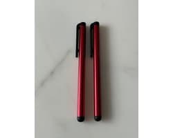 2 Stuks Tablet & Telefoon Stift / Stylus pen universeel / Robuuste Touchpen / Touchstift / Touch / Touchscreen Pen / Rood