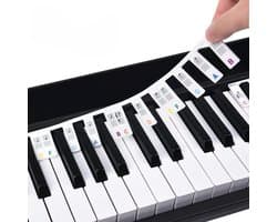 Siliconen Piano Stickers Afneembaar - 88 Toetsen - Keyboard Stickers - Herbruikbaar - Kleur